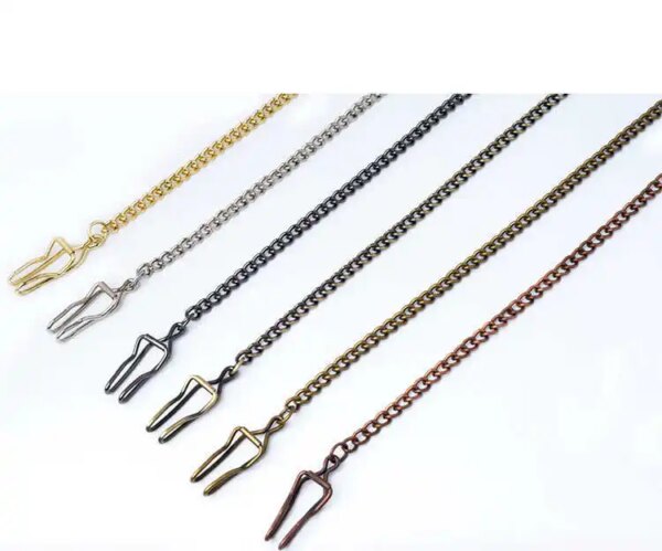 Fashion Stainless Steel 37cm Fob Chain for men or women Jewelry Accessories Pocket Watch chain