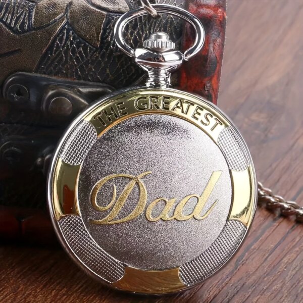 Father's Best Gift: Fashionable and High end Big Pocket Watch Flip Cover Roman Digital Quartz Art Denim Chain Necklace