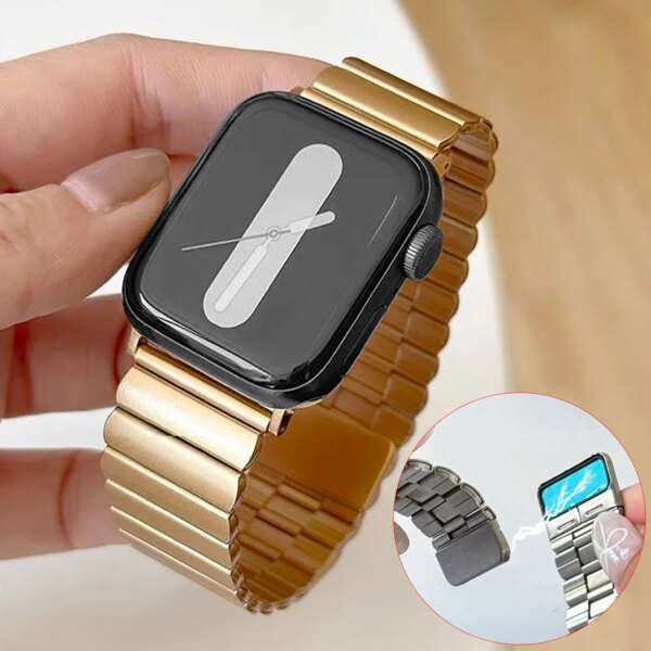 For Apple Watch Band 44mm 40mm 45mm 41mm 38mm 42mm 49mm 45mm Bracelet iWatch Series 8 9 7 SE 3 5 6 Ultra 2 Magnetic Loop Strap