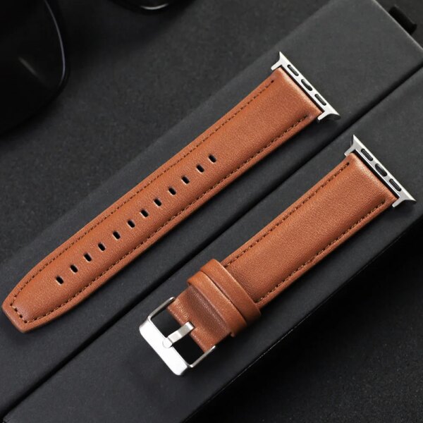 For Apple Watch Band High Quality Leather Strap Men for Series 9 7 8 3456 SE Ultra 2 49mm 44mm 40mm Watch Band 45mm 41mm 38 42mm