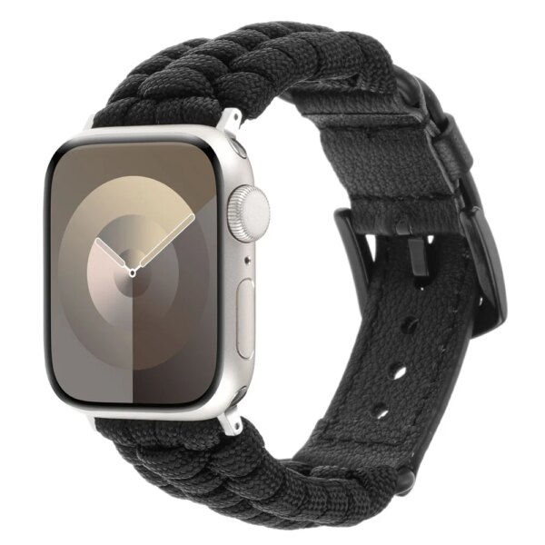 For apple watch Ultra 2 49mm band Survival Outdoor Bracelet iWatch 9 8 7 6 5 4 se 3 45mm 44mm 42mm 41mm 40mm Nylon leather strap