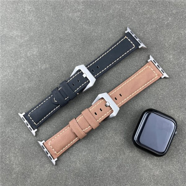 For iwatch se apple watch ultra 2 ultra 49mm band leather strap 45mm 44mm 42mm 40mm 41mm 38mm series 9 8 7 6 5 4 3 leather strap