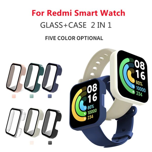 Full Glass Screen Protector Case Shell Frame For Redmi Watch 2 Lite /Redmi watch 3 Active  Smart Watch Protective Redmi watch 4