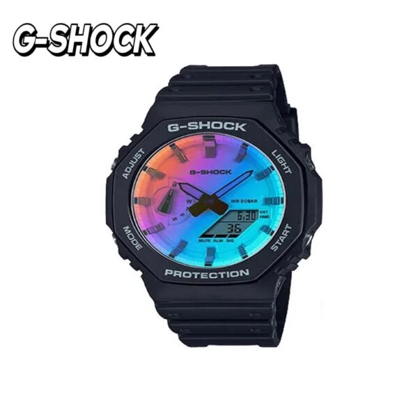 G-SHOCK Farmhouse Oak Women's Watch GA-2100 Series Sports Night Running Shockproof Waterproof Lighting Watch Luxury Couple Watch