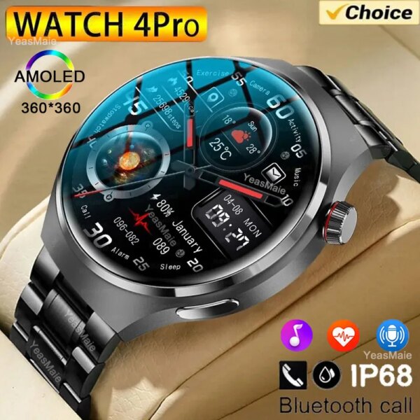 GT Series Smart Watch Men Women HD Screen Bluetooth Call GPS Tracker Heart Rate Waterproof Smart Watch 2024 New Bracelet GT4 Pro