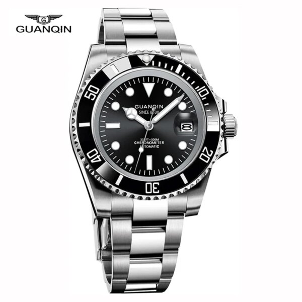 GUANQIN 2024 mens watches Top brand Luxury Military Men's Watch Mechanical Automatic Watch 100M Waterproof Sports Sapphire NH35