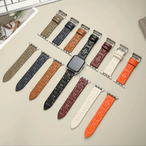 Genuine Leather Strap for Apple Watch Ultra 2 Band 49mm 9 8 7 45mm 41mm High Quality Strap for IWatch Series 6 SE 5 4 44mm 40mm