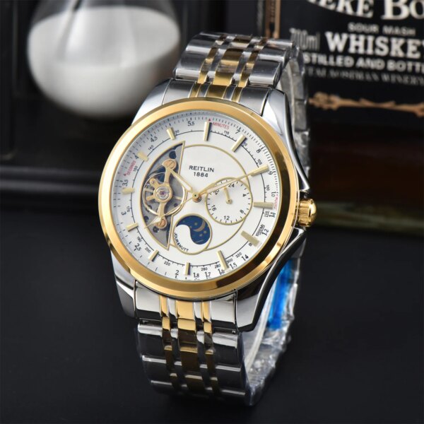 Hot Sale AAA Mechanical Automatic Luxury Men Wrist Watches Daily Waterproof Tourbillon Multifunction Business Male Clock Popular