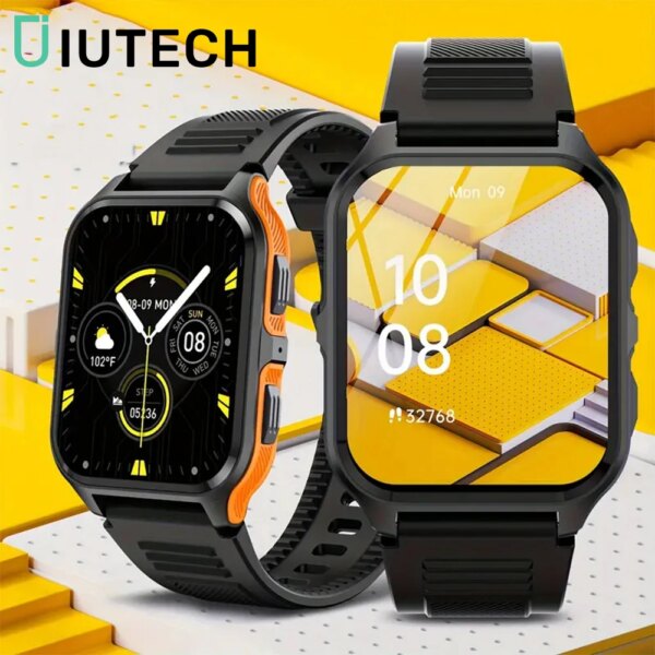 IUTECH 2024 Men Smart Watch 1.83 Inch Bluetooth Calling Watch Waterproof Sports Ftiness Smartwatch For Men Women Smarthwhatch