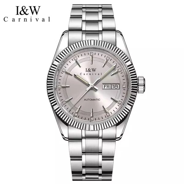 IW Luxury Watch Men Seiko Mechanical Movement Waterproof Sports Top Brand Stainless Steel Luminous Automatic Wristwatch Reloj