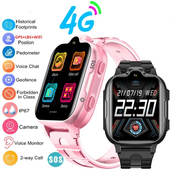 K15 Kids Smart Watches SIM 4G GPS 2023 Intelligent Watch Video Calling WIFI SOS Sport Waterproof Track Smartwatches For Children