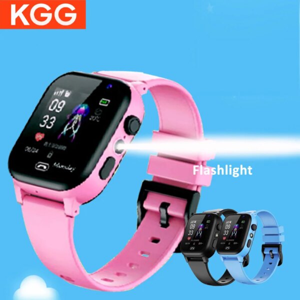 KGG S1 2G Kids Smart Watch with Camera Flashlight Kids SOS Call Alarm Clock Children Smartwatch Gifts Student Watch.