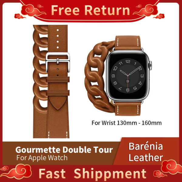 Kebitt Iwatch Ultra 2 Double Tour Band For Apple Watch Series 9 8 7 6 Se 5 4 3 2 1 Strap Fashion Belt Men Women