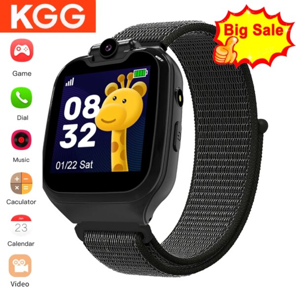 Kids Music Smart Watch 1.54 inch 2G Phone Watch With TF Card 16 Games Watch Rotable Camera Step Count Children Clock Gifts.