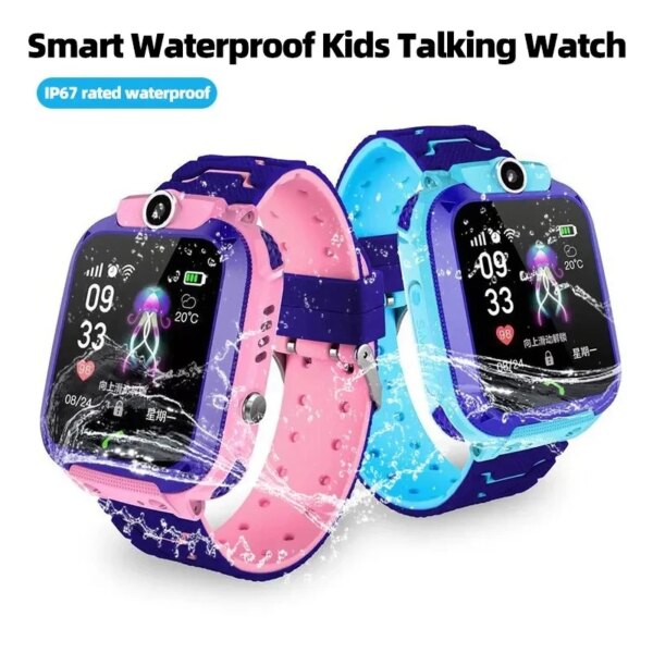 Kids Smart 2G Call Phone Watch Waterproof Mother Children GPS Monitor Boy Girls SOS Child Sports Digital Watches Tracker Q12 Q19