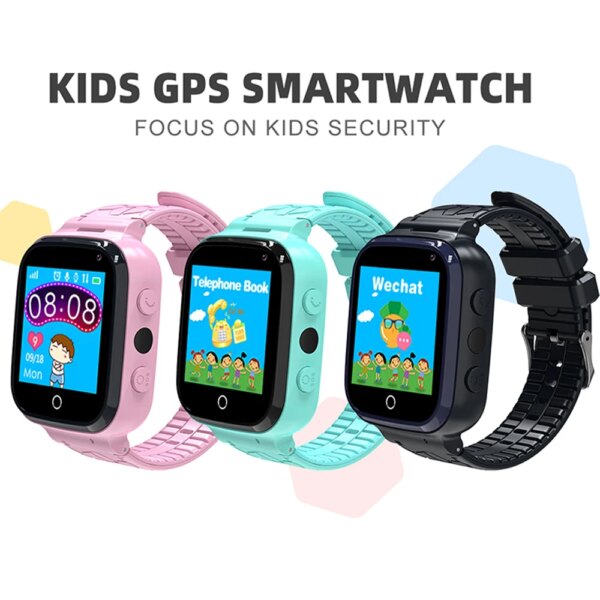 Kids Smart Watch GPS Tracker SOS Monitor Position Phone Watch Children Watch For IOS Android Boys Girls Gift.