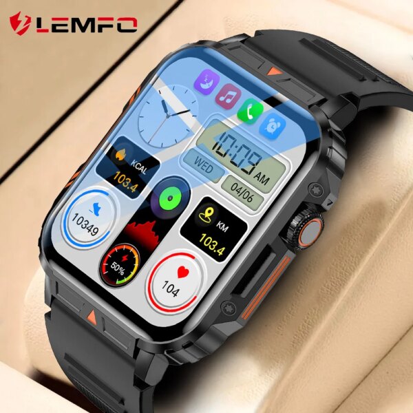 LEMFO 2024 New Smart Watch Men Women AMOLED Full Touch Screen GPS Health Moniter IP68 Waterproof Bluetooth Call Smart Watches