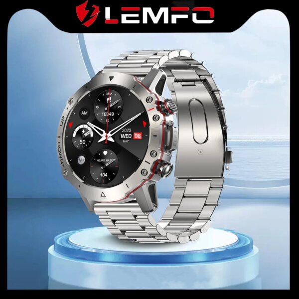 LEMFO Y7 Smart Watch Men 2024 IP68 Waterproof 100＋ Sports Modes Bluetooth Call 360*360 Resolution HD Screen  Smartwatch for men