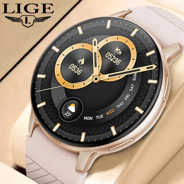 LIGE 1.39 inch HD Screen Smart Watch Bluetooth Call Blood Oxygen Monitor Women Watch 100+Sport Fitness Track 2024 Smartwatch Men