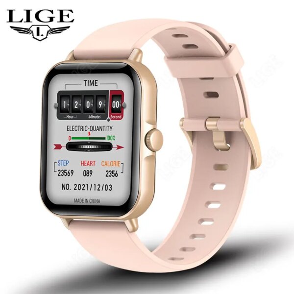 LIGE Bluetooth Answer Call Women Smart Watch IP67 Waterproof Smartwatch Lady Dial Call Sports Fitness Bracelet For Android Ios