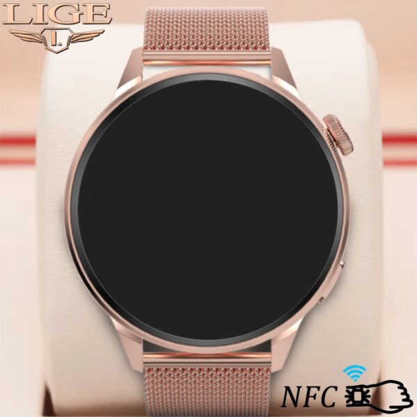 LIGE NFC Smart Watch Wireless Charger Smartwatch ECG Watches Bluetooth Call Wristwatch GPS Sports Track Fitness Bracelet Clock