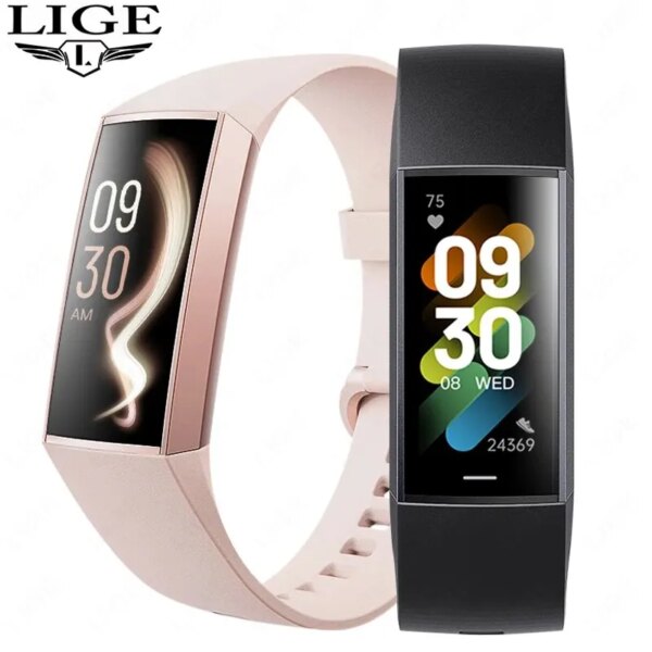 LIGE New Fashion Smartwatch For Men Women Temperature Blood Oxygen Monitoring Bracelet Sport Fitness Waterproof Smartwatch Man