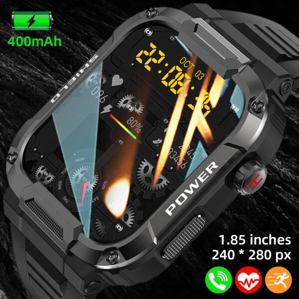 LIGE New Smart Watch Men 400mA Outdoors Sports Bracelet Bluetooth Call  Waterproof Men Smartwatch Women For Android IOS