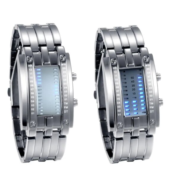 Lancardo 2021  Luxury Binary System LED Display Watches For Men and Woman Wrist Watch Clock Hours Couple Watch relogio masculino