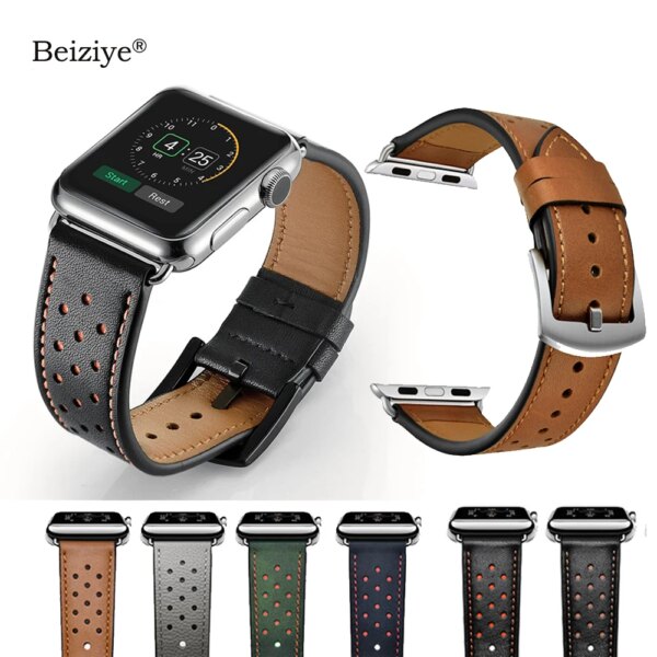 Leather Band For Apple Watch 45mm 41mm 42mm 38mm Bracelet Band for iWatch series 9 8 7 6 5 4 3 2 SE Ultra 2 49mm 40mm 44mm strap