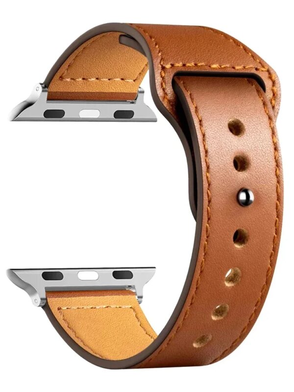 Leather strap For Apple watch Ultra 2 49mm band 44mm 40mm 38/42mm 41mm/45mm sport loop bracelet iWatch series 9 8 7 3 4 5 6 se