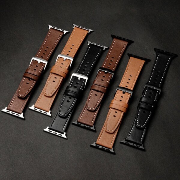 Leather strap for apple watch series 9 8 7 band 45mm 41mm se 6 5 4 44mm 40mm 3 42mm 38mm strap iwatch ultra 2 1 49mm bracelet