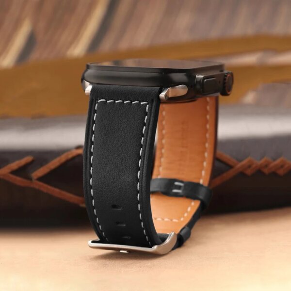 Leather straps for apple watch band series 9 8 7 6 5 4 se 45mm 44mm 41mm 40mm 3 42mm 38mm band iwatch Ultra 2 1 49mm Bracelet