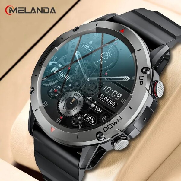 MELANDA 1.39 Inch HD Bluetooth Call Smart Watch Men IP68 Waterproof Sports Fitness Tracker Men Smartwatch For IOS Android NX9