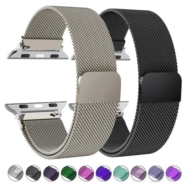 Magnetic Strap apple Watch bands 44mm 40mm 45mm 49mm 41mm 38mm 42mm 40 44 mm Bracelet iwatch Series 9 3 6 5 SE 7 8 Ultra 2 band