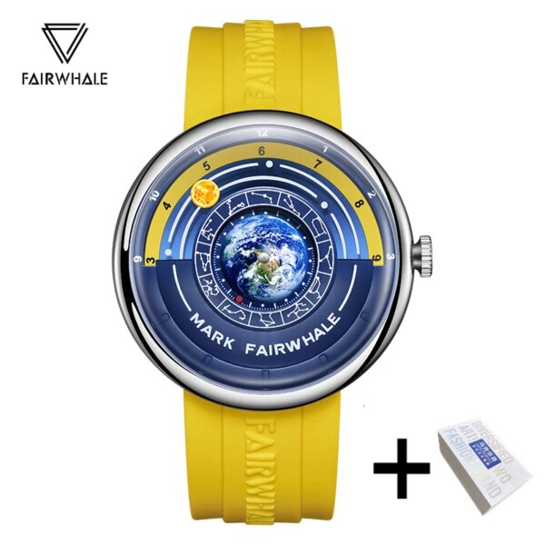 Mark Fairwhale 5700 Fashion Earth Mens Quartz Watches Luxury Sport Waterproof Men Wristwatch Innovative Date Clock reloj hombre