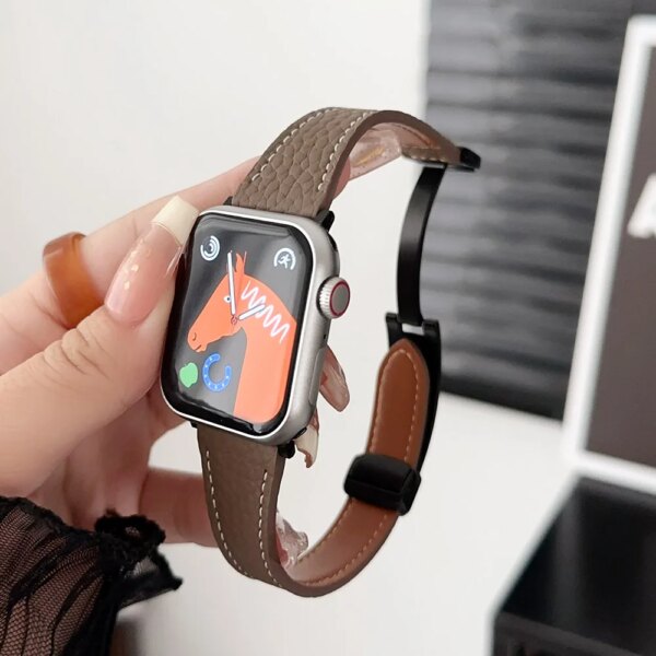 Metal Magnetic Buckle Band For Apple Watch S8 Ultra 2 1 49MM 41MM 45MM For Iwatch Series 9 8 7 6 SE 5 4 3 2 44MM 40mm Sport Band