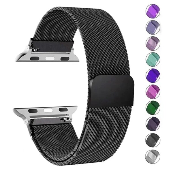 Milanese Loop for apple watch band 44mm 45mm 40mm 41mm 38-42mm pride bracelet iwatch series 9 8 7 6 SE 5 4 3 ultra 2 49mm strap