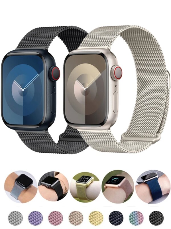 Milanese loop Strap For Apple watch ultra 2 Band 44mm 40mm 45mm 41mm 49mm 42mm 38mm correa bracelet iWatch series 3 5 6 se 7 8 9