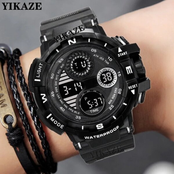 Military Digital Watch for Men Outdoor Men's Sports Watches Clock Waterproof Luminous Chronograph Student Electronic Wristwatch