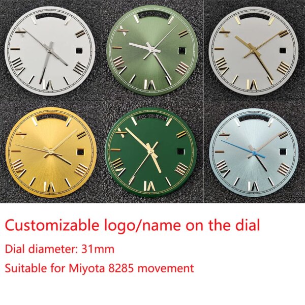 Miyota 8285 dial 8285 pointer 31mm upper and lower dual calendar dial 40mm Miyota case suitable for Miyota 82785 movement watch