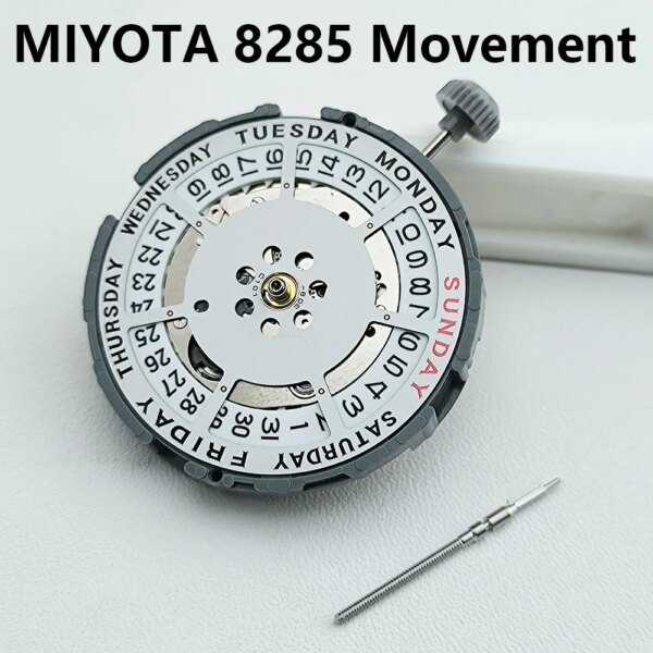 Miyota 8285 movement dual calendar white movement 8285 mechanical movement men's watch accessories