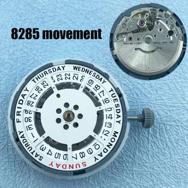 Miyota 8285 watch movement 3 o'clock dual calendar high-precision mechanical movement men's automatic watch accessories