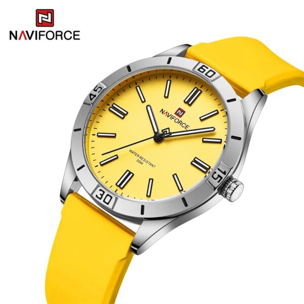 NAVIFORCE Brand New Design Women's Simple Watch Fashion Ladies Clock Waterproof Silicone Strap Wristwatch Relogio Feminino 2024