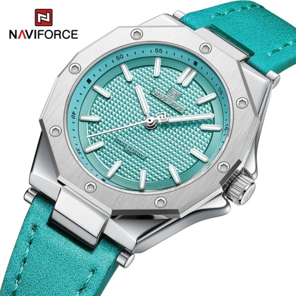 NAVIFORCE Luxury Women Simple Lady Watch Waterproof Women Wathches Quartz Leather Bracelet Charming Female Watch Reloj Mujer