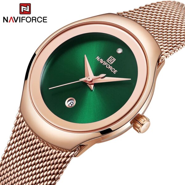 NAVIFORCE Watch Women Fashion Dress Quartz Watches Lady Stainless Steel Waterproof Wristwatch Simple Girl Clock Relogio Feminino