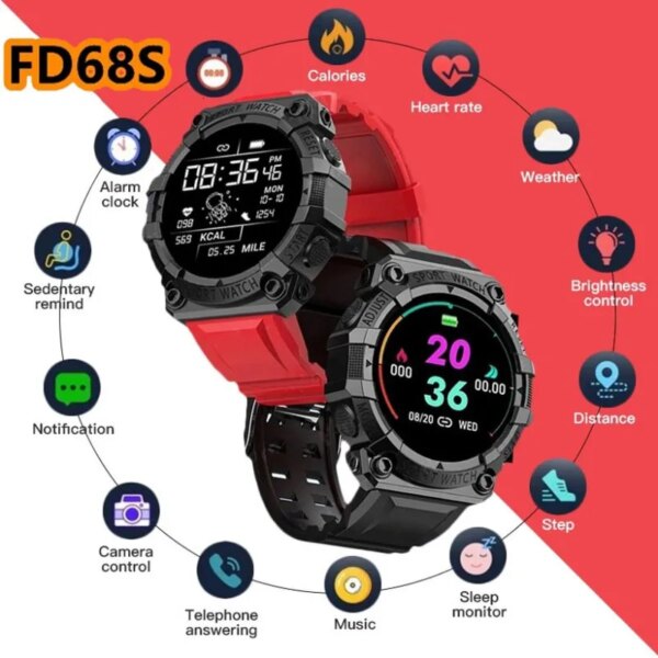 NEW FD68S Smart Watch Men Chils Bluetooth Smartwatch IP68 Touchscreen Fitness Bracelet Sports Fitness Smart Band for IOS Android