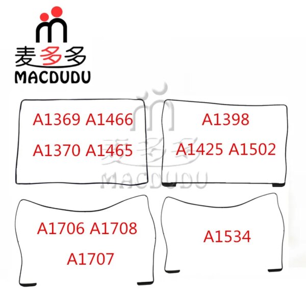 NEW LCD Screen Rubber Middle Frame Bezel Ring For Macbook A1370 A1465 A1369 A1466 A1398 A1502 A1425 A1534 A1706 A1707 A1708