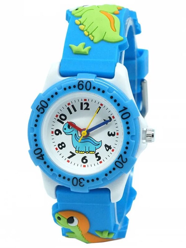 New Arrival 3D Silicone Strap Dinosaur Children Quartz Analog Kids Watch Girl Boys Students Relogio kol saati Feminino