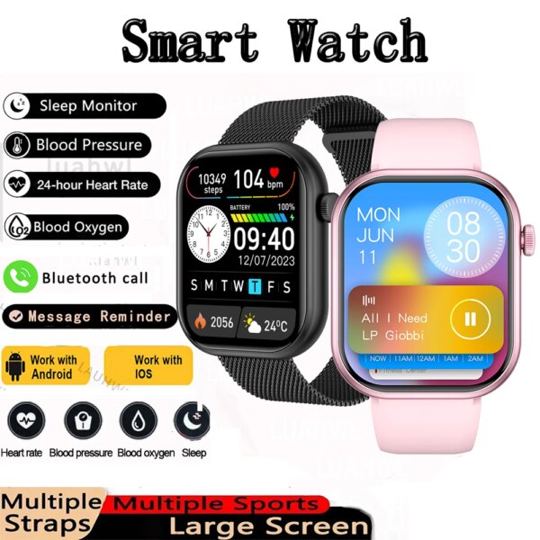 New Bluetooth Call Smart Watch For Men Women With Heart Rate & Blood Pressure Monitoring Smart Watch Bluetooth music playback