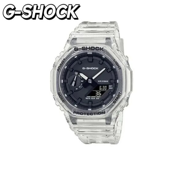 New G-SHOCK Lce Hard White Series Fashion Sports Waterproof Men's Watch Quartz GA-2100 Transparent Strap Top Luxury Couple Watch